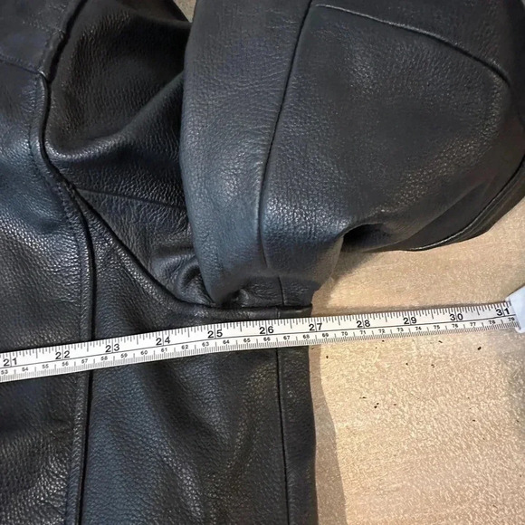 Leather Motorcycle/Racing Jacket with Reflective Skull Designs - Picture 14 of 16